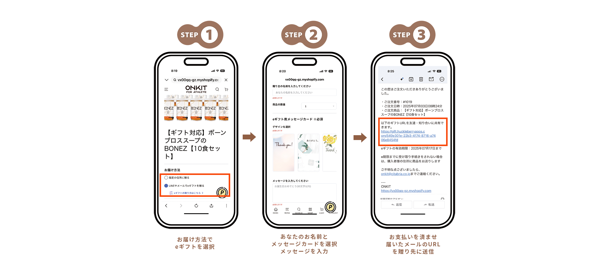 Eギフトの注文方法